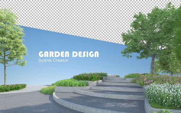 PSD design del giardino