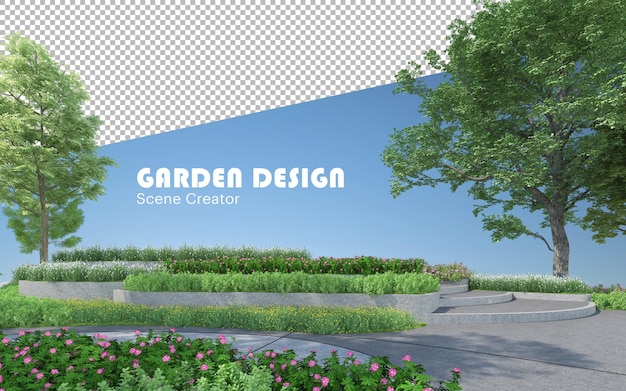 PSD design del giardino