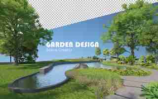 PSD design del giardino