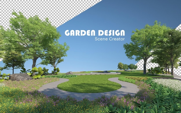 PSD design del giardino