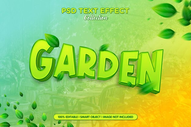 PSD garden gradient text effect