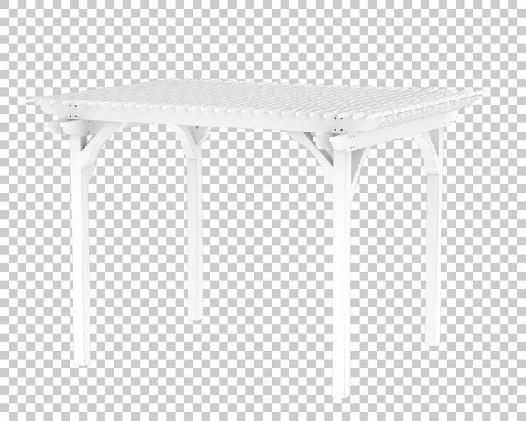 PSD 在透明背景上隔離的花園屋頂 3d染插圖