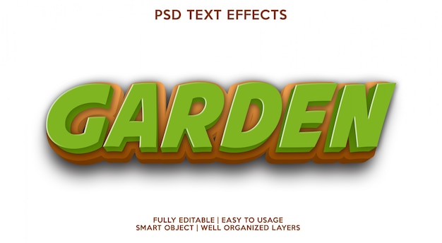 Garden Text Effect Template