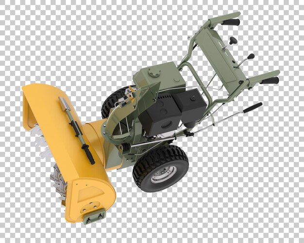 PSD garden tractor isolated on transparent background 3d rendering illustration