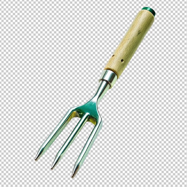 PSD gardening fork on transparent background