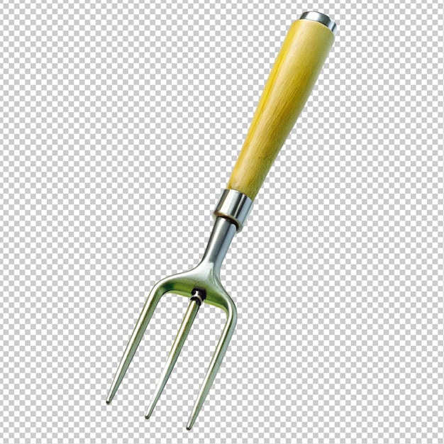 PSD gardening fork on transparent background