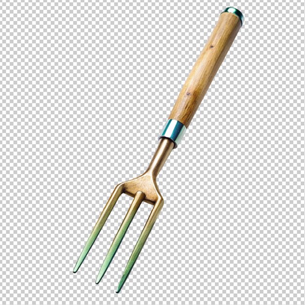 PSD gardening fork on transparent background