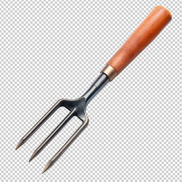 PSD gardening fork on transparent background