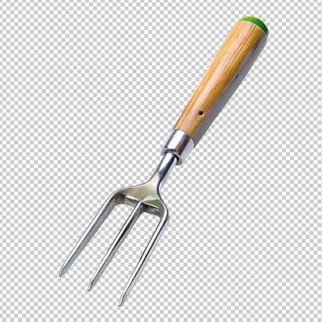 PSD gardening fork on transparent background