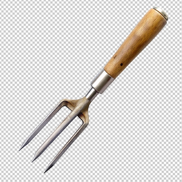 PSD gardening fork on transparent background