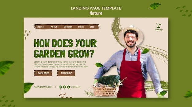 PSD gardening tips landing page