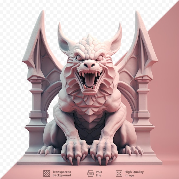 Sedute di gargoyle che ringhiano ferocemente