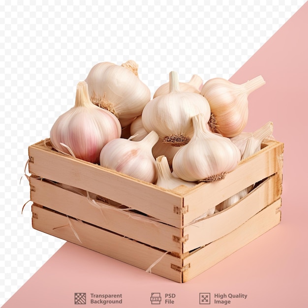 PSD garlic bulbs in a box sold in a store