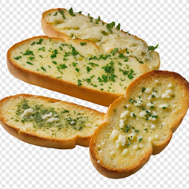 PSD aglio e erbe su pane lungo png isolato su sfondo trasparente psd premium