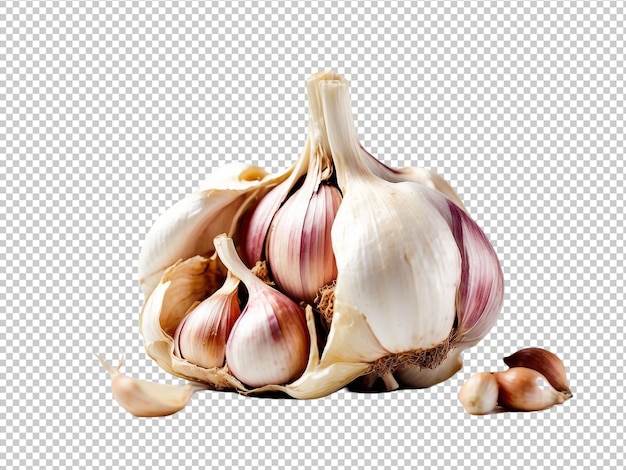 PSD garlic isolated on transparent background