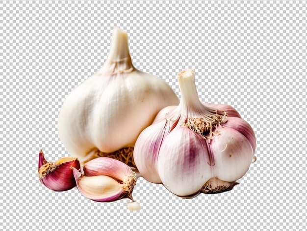 PSD garlic isolated on transparent background