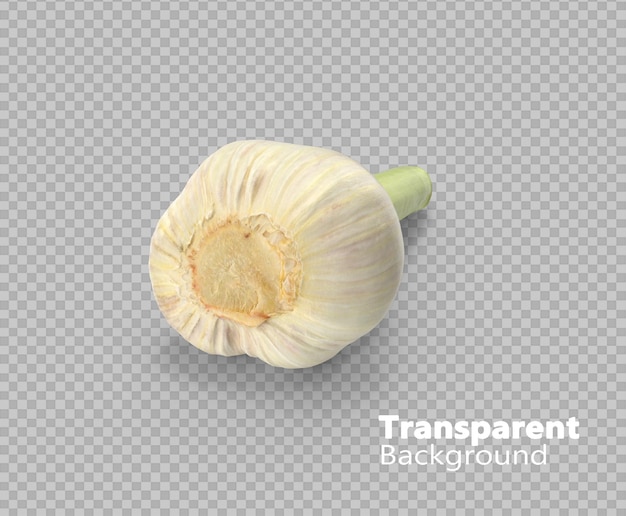 PSD garlic on transparent background