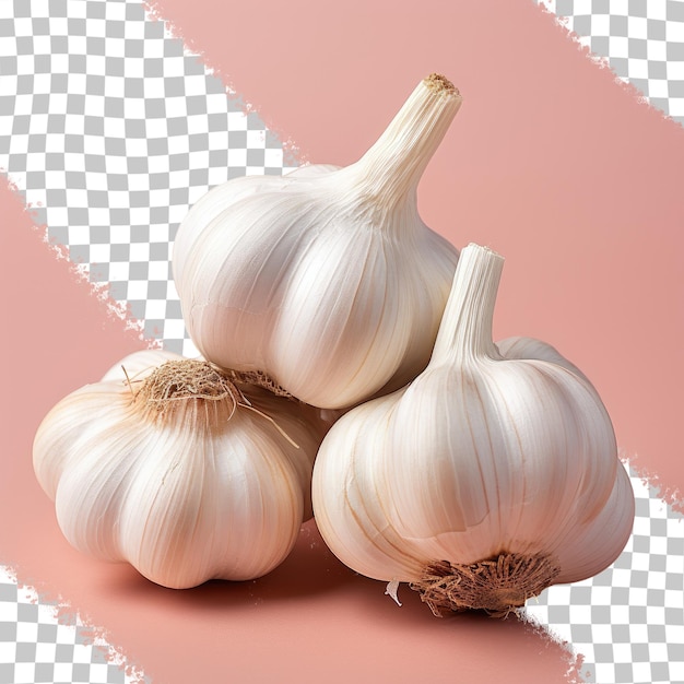 PSD garlic on a transparent background