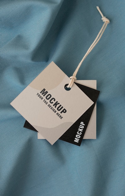 PSD garment hang label tag mockup