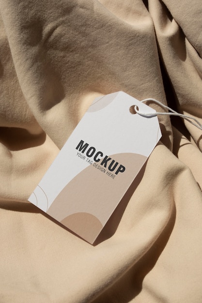 PSD garment hang label tag mockup