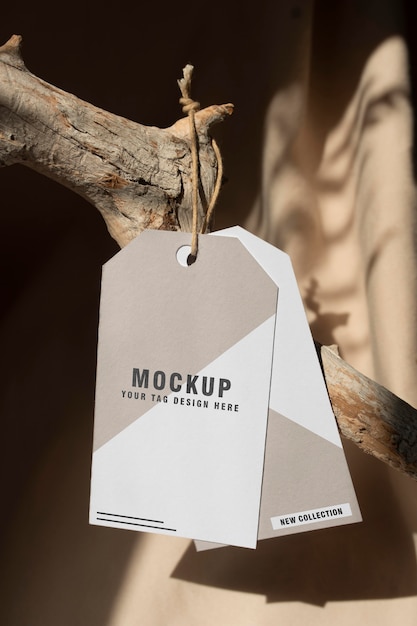 PSD garment hang label tag mockup