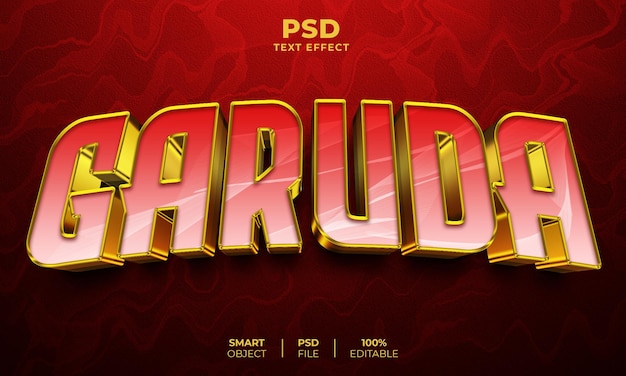 Garuda 3D editable text effect