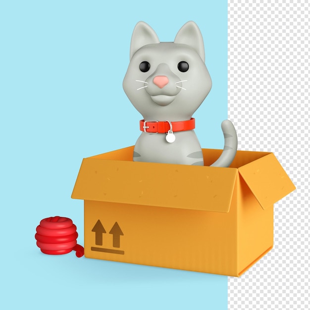 PSD gary cat box