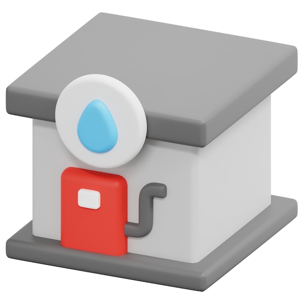 PSD gas 3d render icon illustration