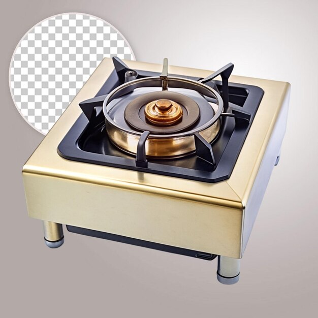 PSD gas cooker on transparent background