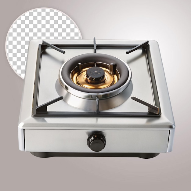 PSD gas cooker on transparent background