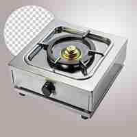 PSD gas cooker on transparent background