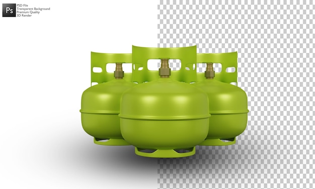 Gas cylinder illustration 3d design