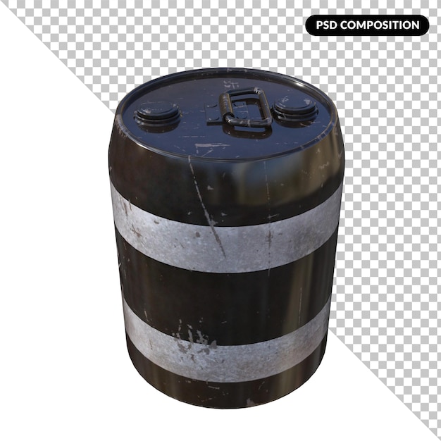 PSD gas cylinder isolated 3d