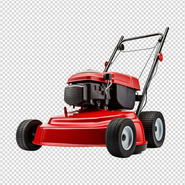 PSD gas lawn mower isolated on transparent background png