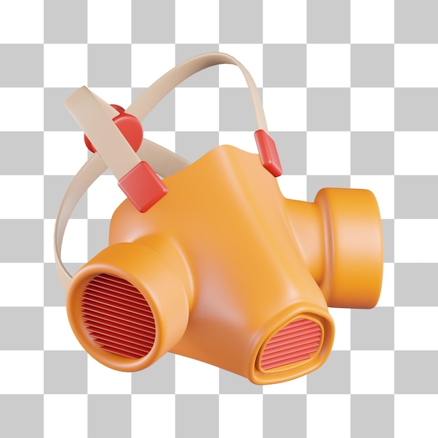 Gas mask 3d icon