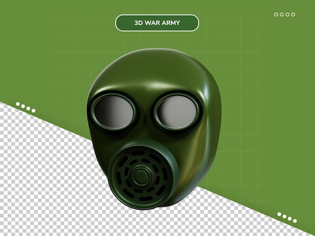 Gas mask 3d icon