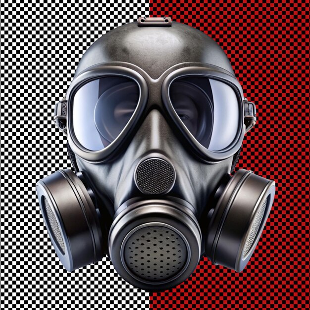 PSD gas mask on transparent background