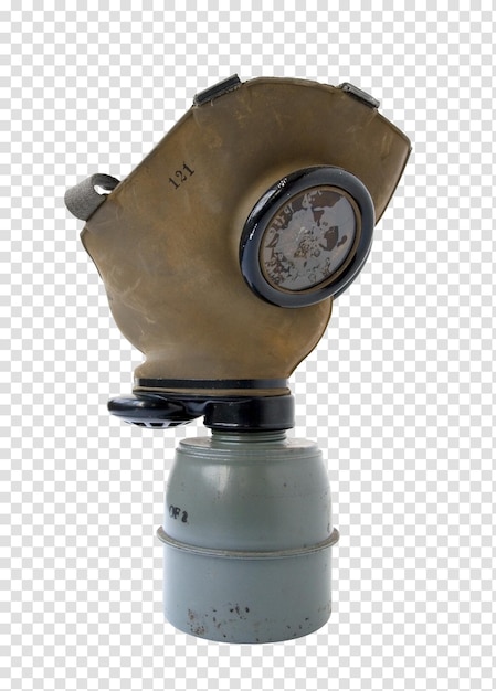 Gas mask on transparent background