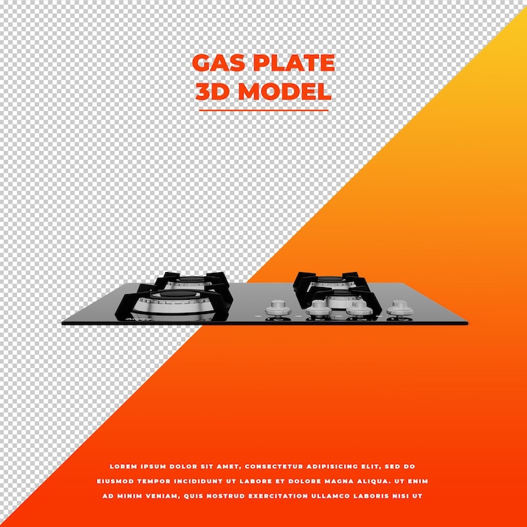 PSD gas plate 3d isolated model
