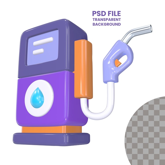 Икона 3D-иллюстрации бензоколонки