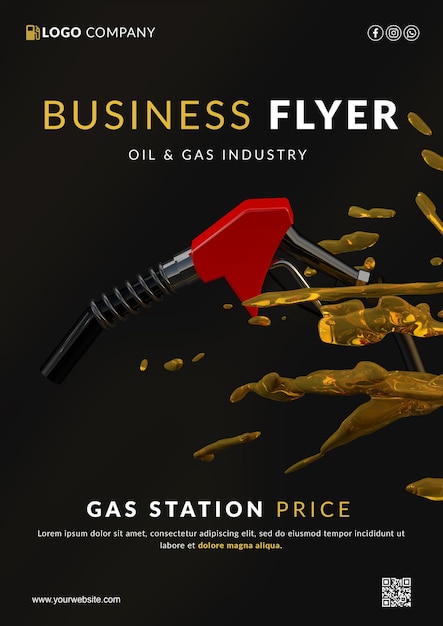 Gas station flyer template