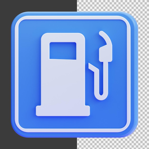 gas station sign 3d graphic illustration