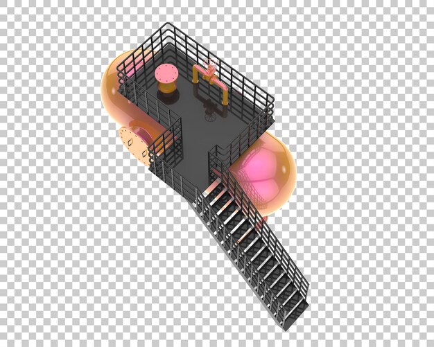gas tank isolated on transparent background 3d rendering illustration