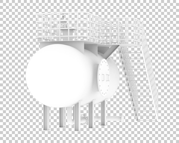 Serbatoio del gas isolato su sfondo trasparente 3d rendering illustrazione