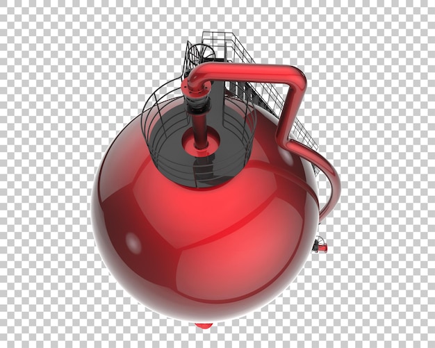 PSD gas tank isolated on transparent background 3d rendering illustration