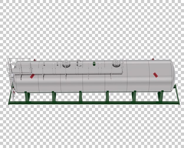 Il serbatoio del gas isolato su uno sfondo trasparente