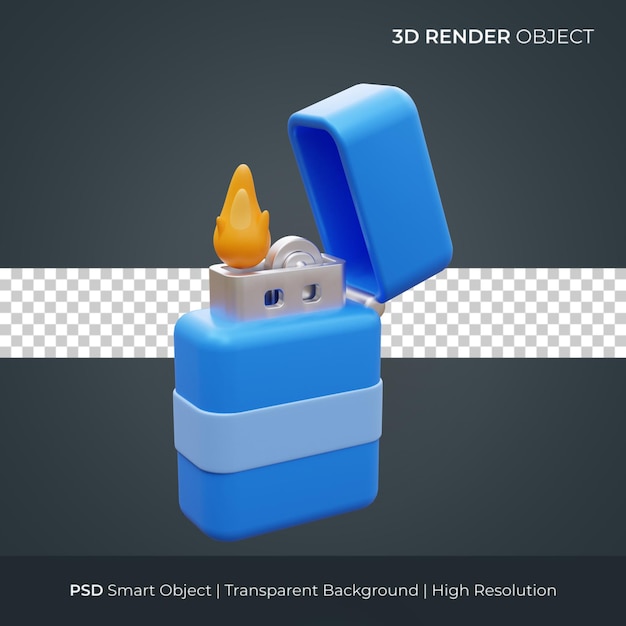 Gasaansteker pictogram 3d render illustratie geïsoleerd premium psd