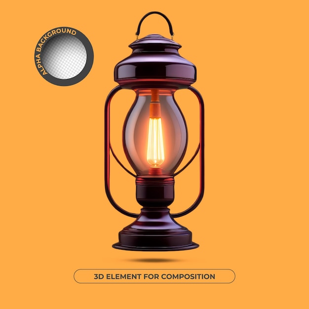 Gaslamp 3d element voor samenstelling