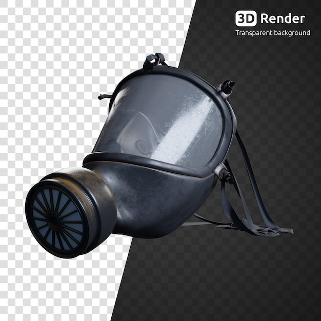 Gasmasker 3d render geïsoleerd