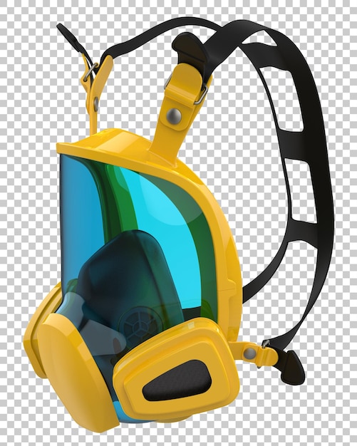 PSD gasmasker geïsoleerd op transparante achtergrond 3d rendering illustratie